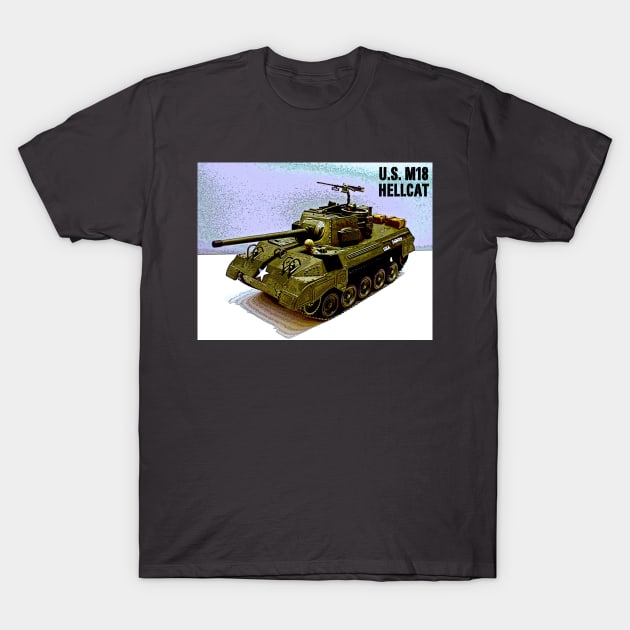 U.S. M18 Hellcat (Left Side) T-Shirt by Busybob